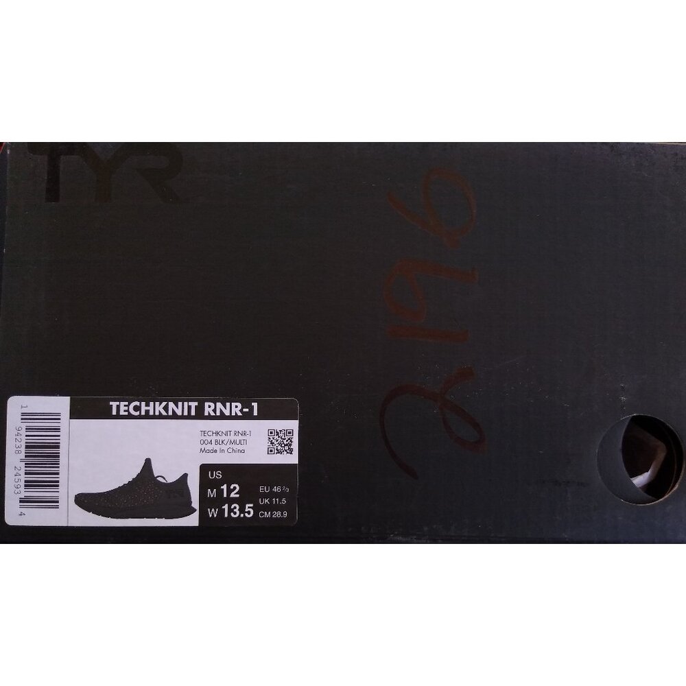 TYR Techknit RNR-1 Trainer Sneakers Black Size 12 Mens 13.5 Womens Workout Shoes - Picture 11 of 12